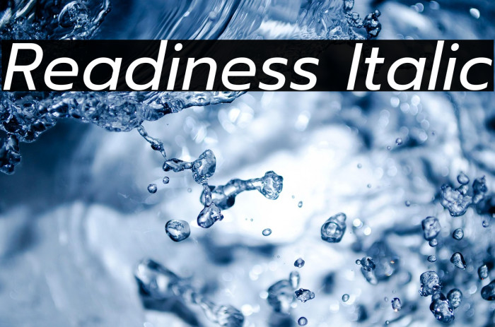 Readiness Italic Example 3