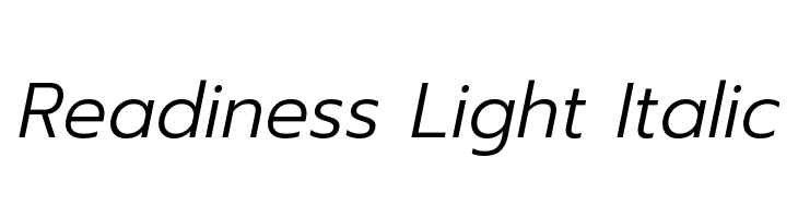 Readiness Light Italic  नि: शुल्क फ़ॉन्ट्स डाउनलोड