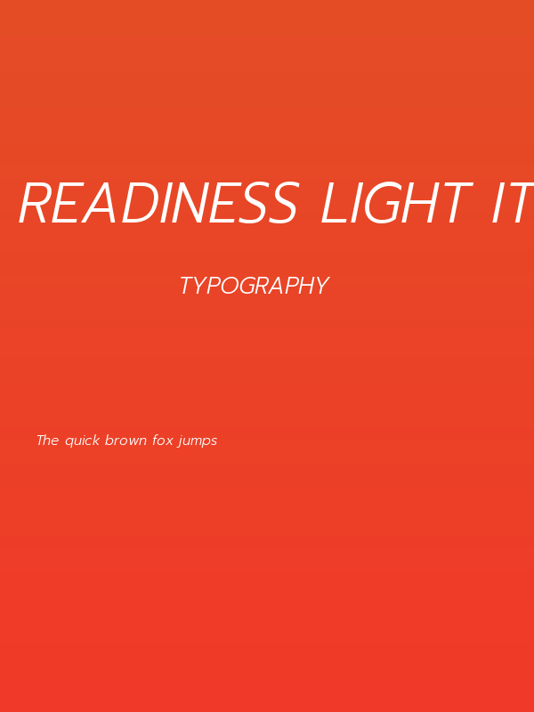 Readiness Light Italic Poster