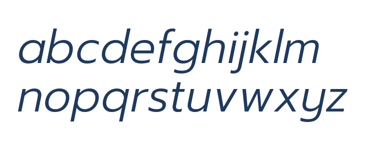 Readiness Light Italic Lowercase