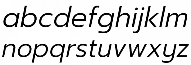 Readiness Light Italic Caratteri MINUSCOLO