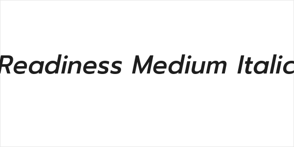 Readiness Medium Italic Logo