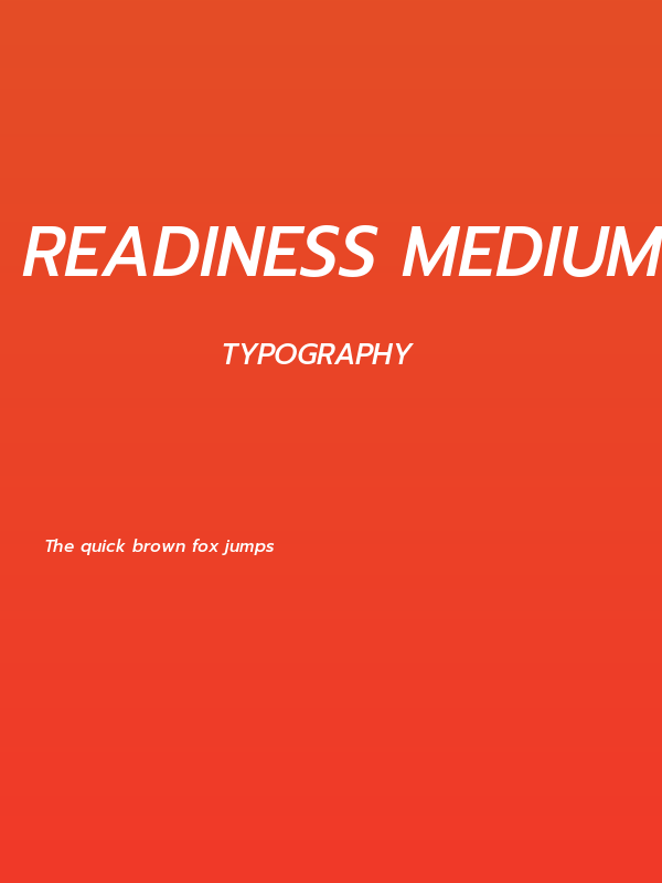 Readiness Medium Italic Poster