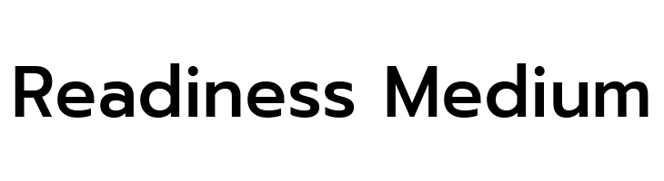 Readiness Medium  フリーフォントのダウンロード