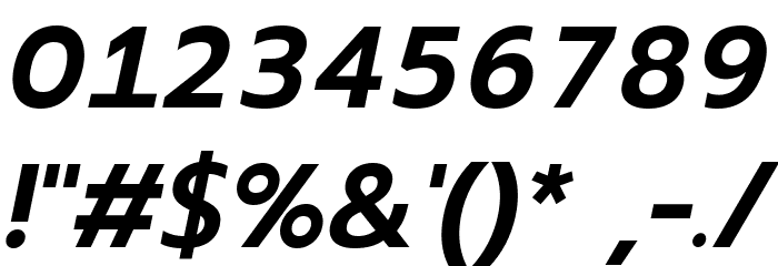 Readiness SemiBold Italic Font OTHER CHARS