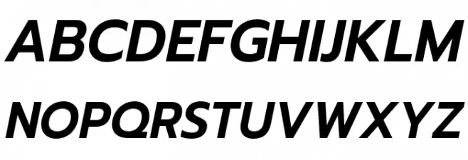 Readiness SemiBold Italic Schriftart Groß