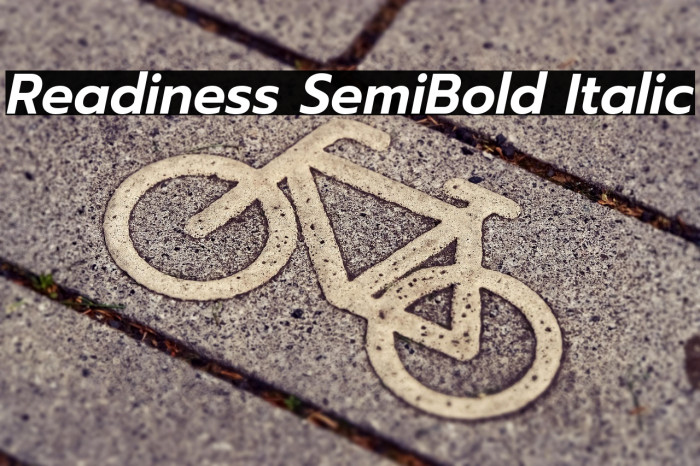 Readiness SemiBold Italic Example 3