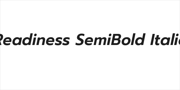 Readiness SemiBold Italic Logo