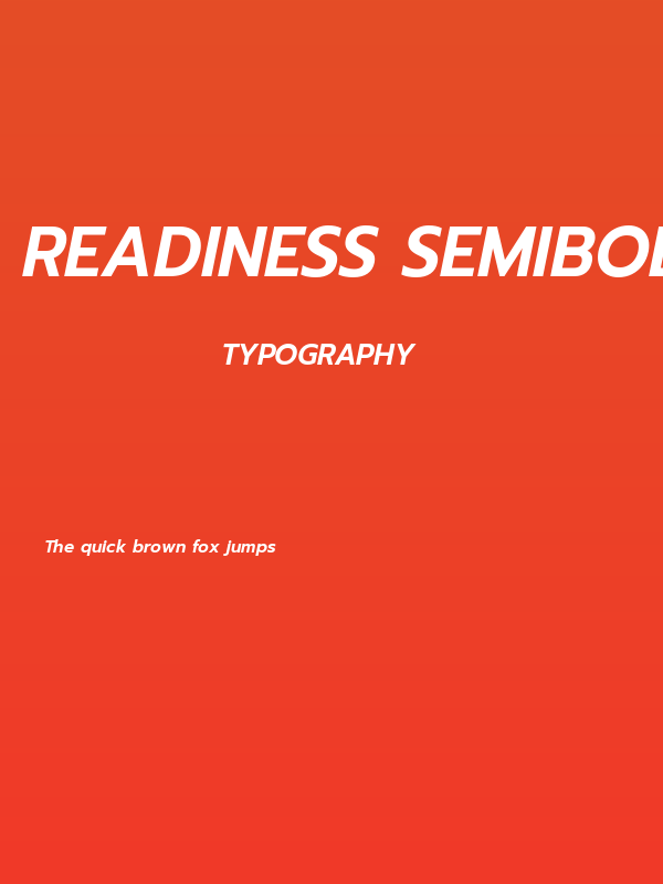 Readiness SemiBold Italic Poster