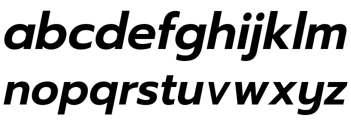 Readiness SemiBold Italic Font LOWERCASE