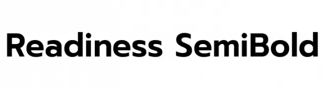 Readiness SemiBold  Frei Schriftart Herunterladen