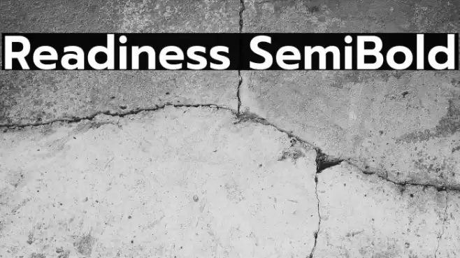 Readiness SemiBold Font examples