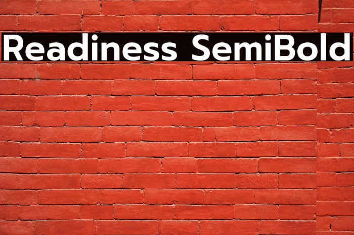 Readiness SemiBold Example 3