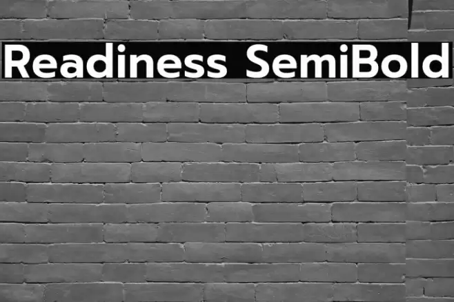 Readiness SemiBold Font examples
