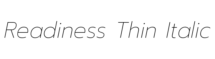Readiness Thin Italic  Fuentes Gratis Descargar