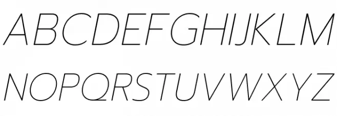 Readiness Thin Italic Fonte MAIÚSCULAS