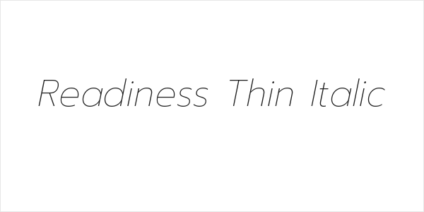 Readiness Thin Italic Logo