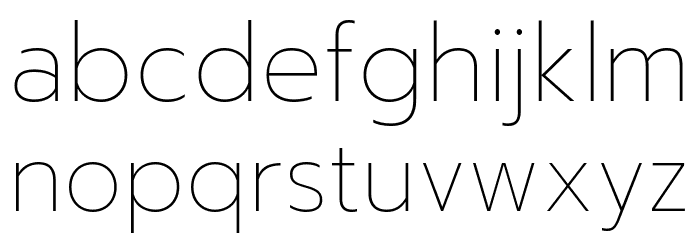Readiness Thin Font LOWERCASE
