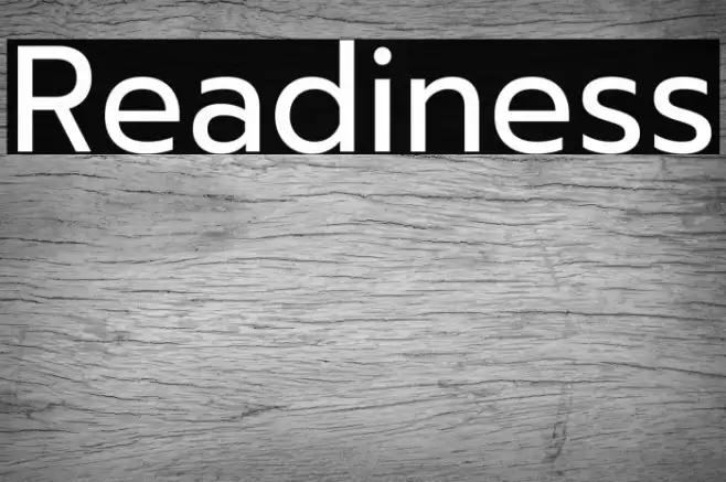 Readiness Font examples