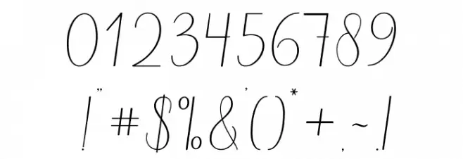 Reading-Regular Font OTHER CHARS