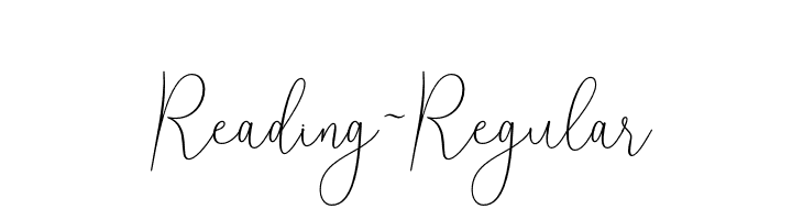 Reading-Regular  フリーフォントのダウンロード