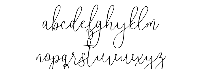 Reading-Regular Font LOWERCASE