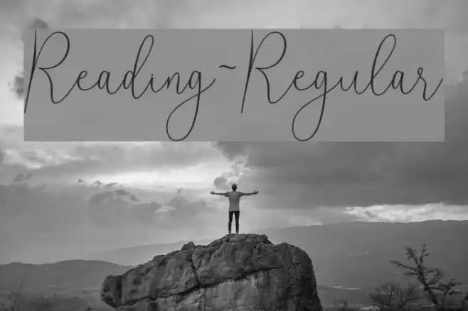 Reading-Regular Font examples