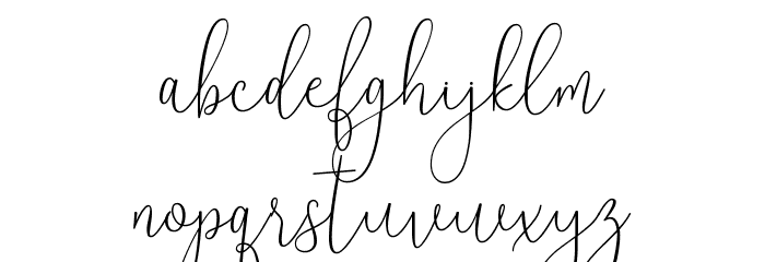 Reading-Regular Font LOWERCASE