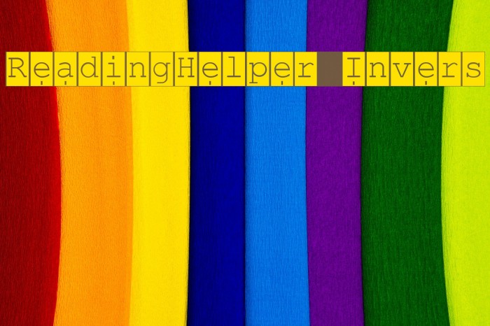 ReadingHelper Invers Font examples