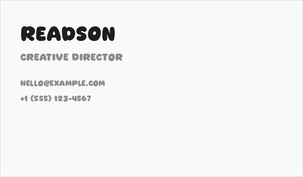Readson Business Card