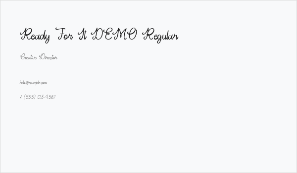 Ready For It DEMO Regular Business Card