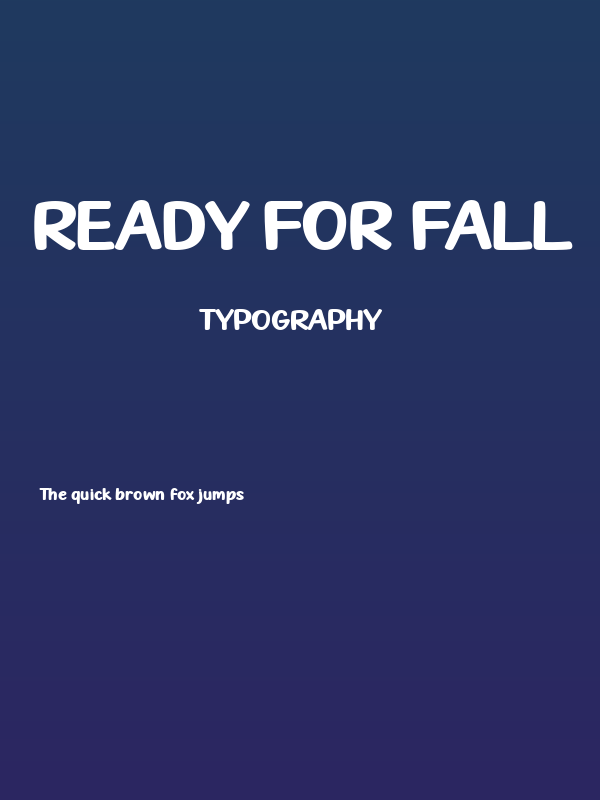 Ready for Fall Poster