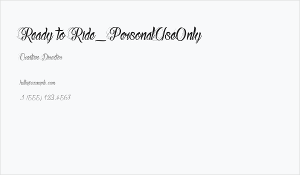 Ready to Ride_PersonalUseOnly Business Card