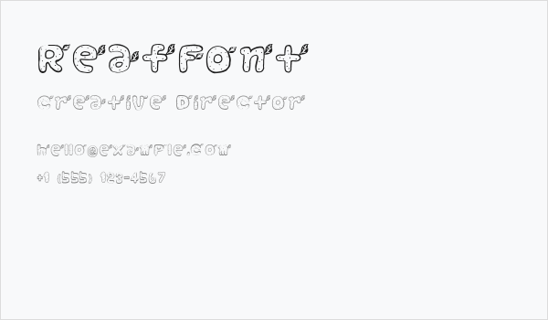 ReafFont Business Card