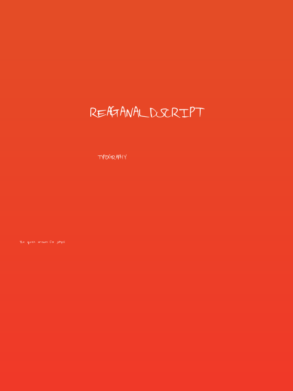 ReaganaldScript Poster