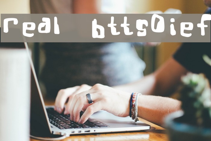 Real Bttsoief Font examples