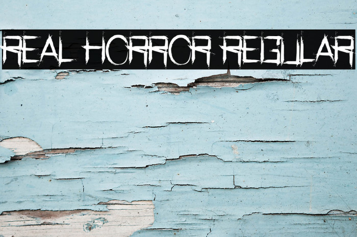 Real Horror Regular Font examples