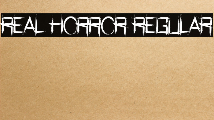 Real Horror Regular Font examples