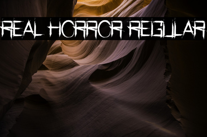 Real Horror Regular Font examples