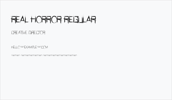 Real Horror Regular Business Card