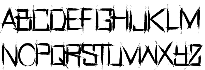 Real Horror Regular Font LOWERCASE