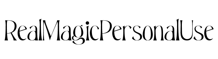 Real Magic Personal Use  नि: शुल्क फ़ॉन्ट्स डाउनलोड