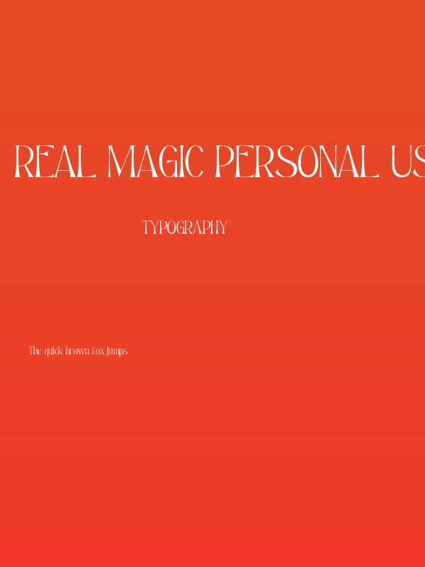 Real Magic Personal Use Poster