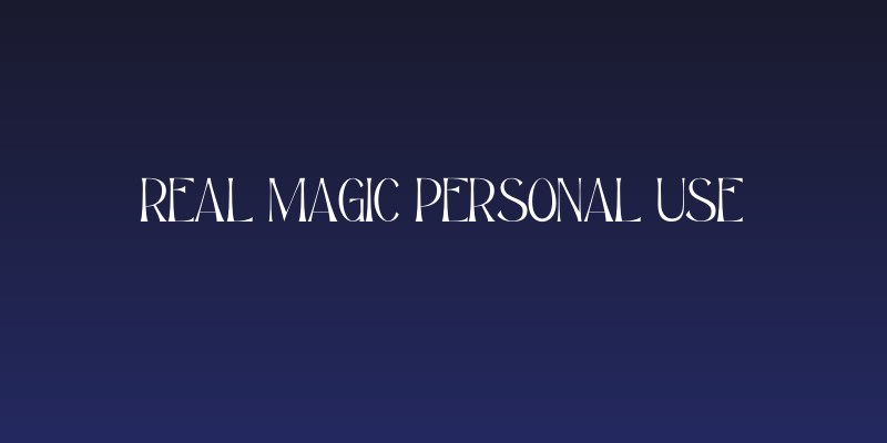 Real Magic Personal Use Social Header