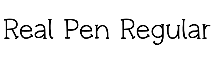 Real Pen Regular  नि: शुल्क फ़ॉन्ट्स डाउनलोड