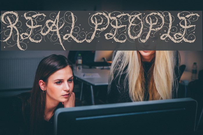 Real People Font examples