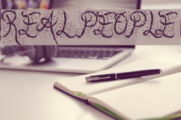 Real People Font examples