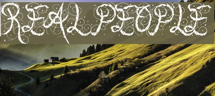 Real People Font examples