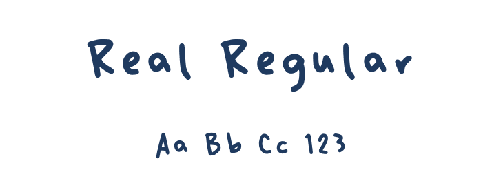 Real Regular Font Preview