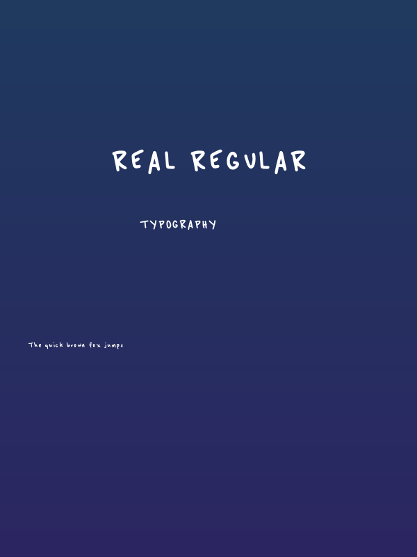 Real Regular Poster